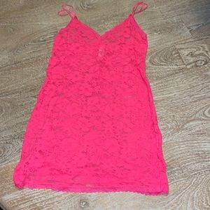 Victoria's Secret Pink Lace Babydoll Lingerie Size Small